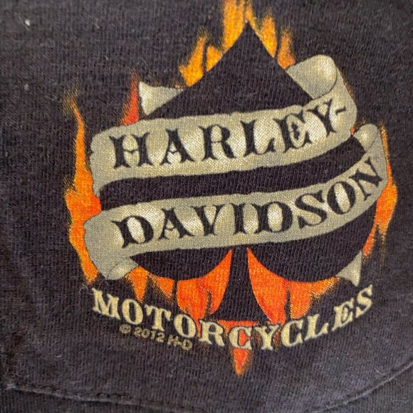 Sold Harley-Davidson 2012 Black Short Sleeve Graphic Pocket T-Shirt Men's Sz xl - Picture 3 of 4